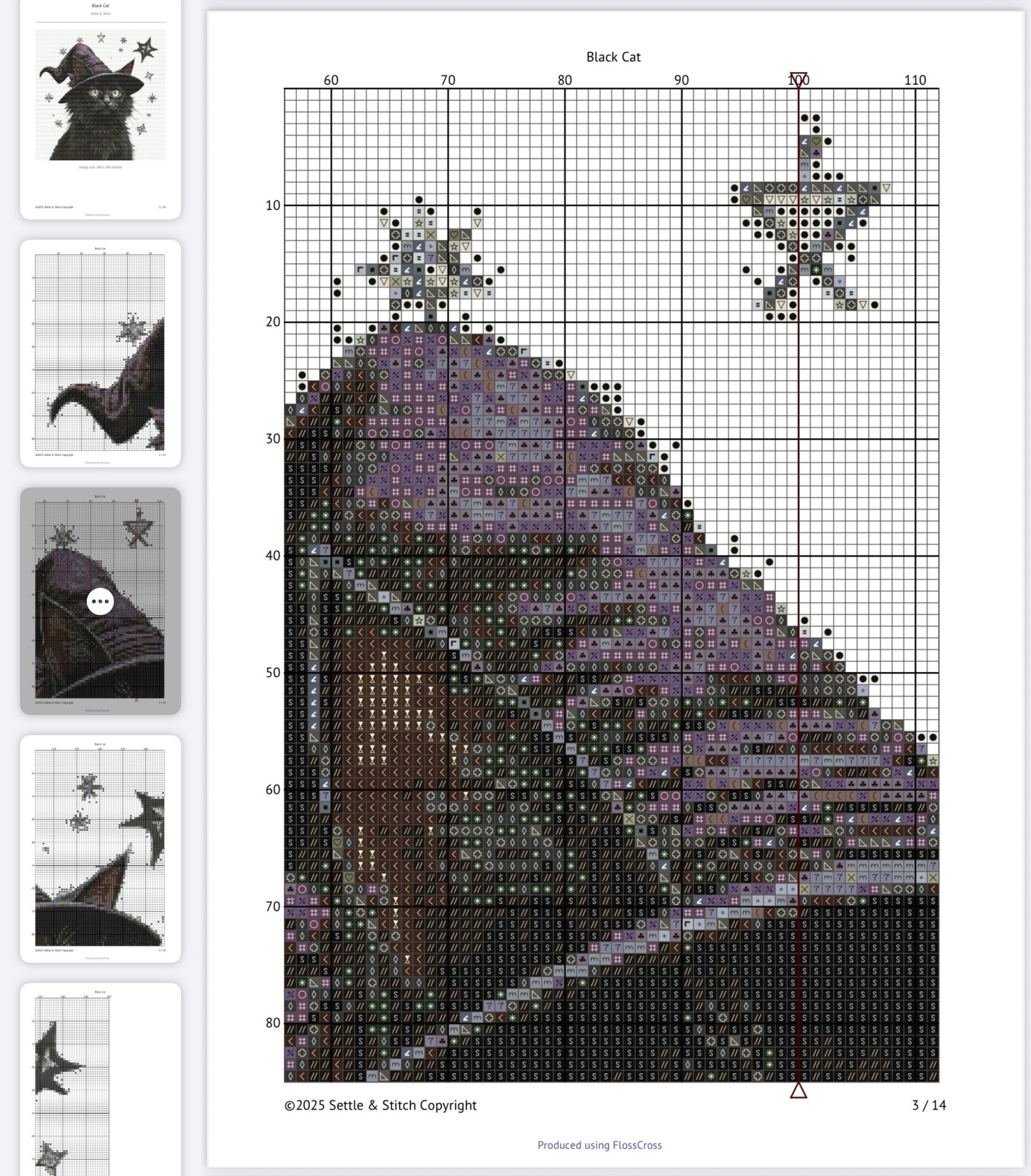 Black Cat PDF Pattern | Embroidery Cross Stitch Pattern Download | Stitching | Embroidery Kits | Stitch Design | Embroidery Stitches | PDF Pattern