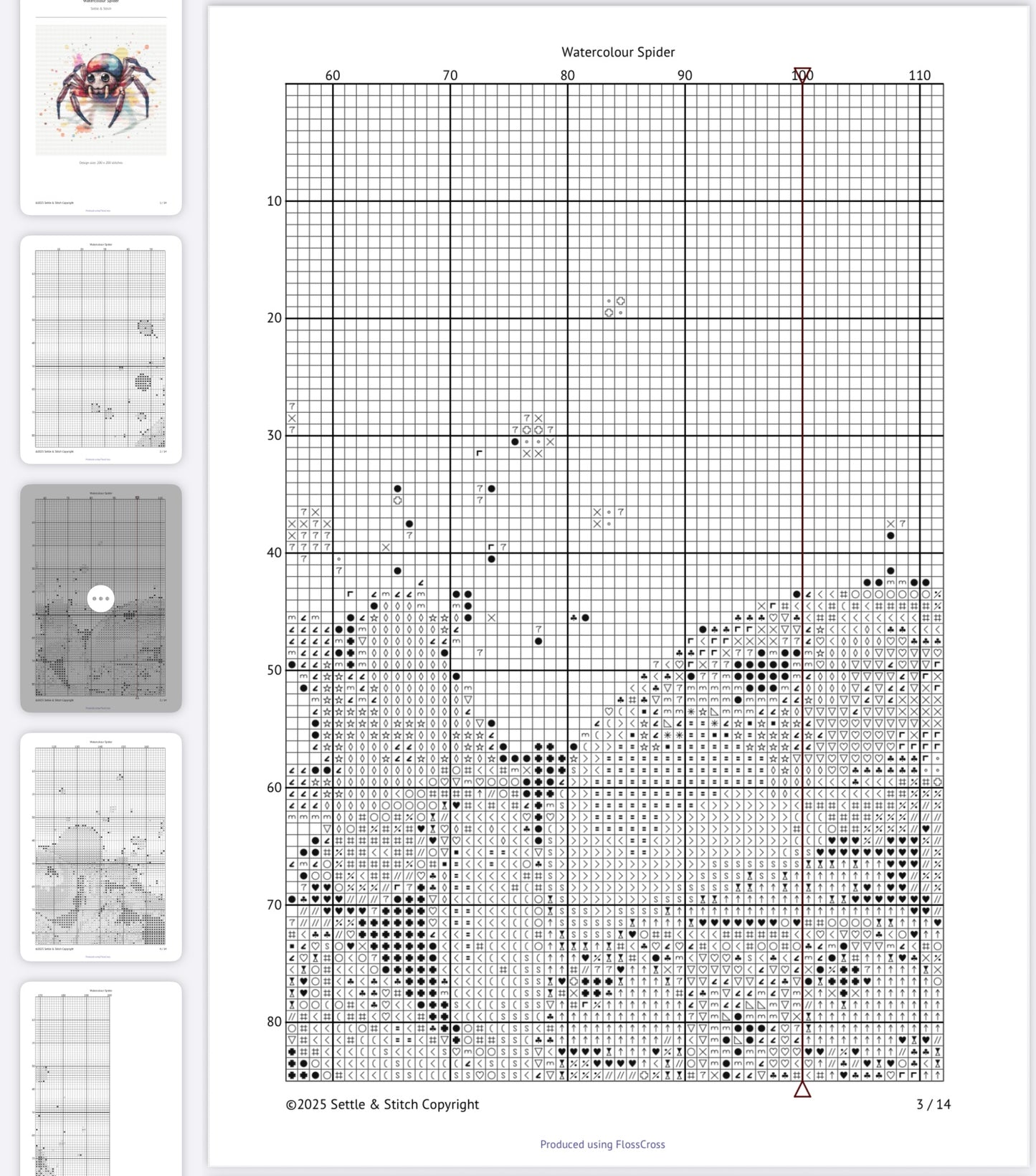 Watercolour Spider PDF Pattern | Embroidery Cross Stitch Pattern Download | Stitching | Embroidery Kits | Stitch Design | Embroidery Stitches | PDF Pattern