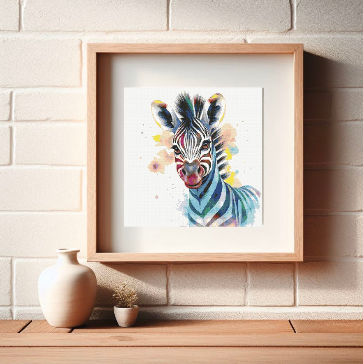 Watercolour Zebra PDF Pattern | Embroidery Cross Stitch Pattern Download | Stitching | Embroidery Kits | Stitch Design | Embroidery Stitches | PDF Pattern
