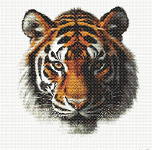 Tiger Portrait PDF Pattern | Embroidery Cross Stitch Pattern Download | Stitching | Embroidery Kits | Stitch Design | Embroidery Stitches | PDF Pattern