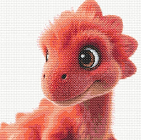 Ruby the Red Dino PDF Pattern | Embroidery Cross Stitch Pattern Download | Stitching | Embroidery Kits | Stitch Design | Embroidery Stitches | PDF Pattern