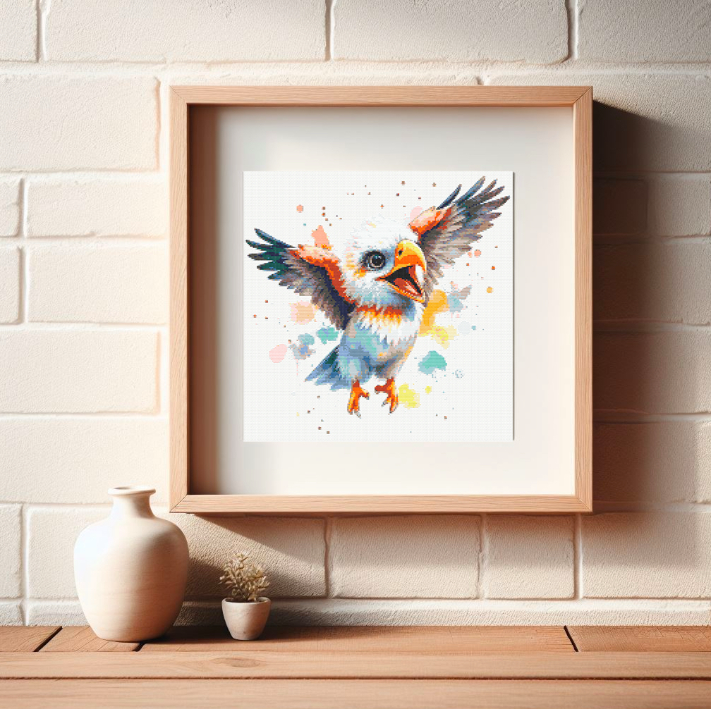 Watercolour Eagle PDF Pattern | Embroidery Cross Stitch Pattern Download | Stitching | Embroidery Kits | Stitch Design | Embroidery Stitches | PDF Pattern