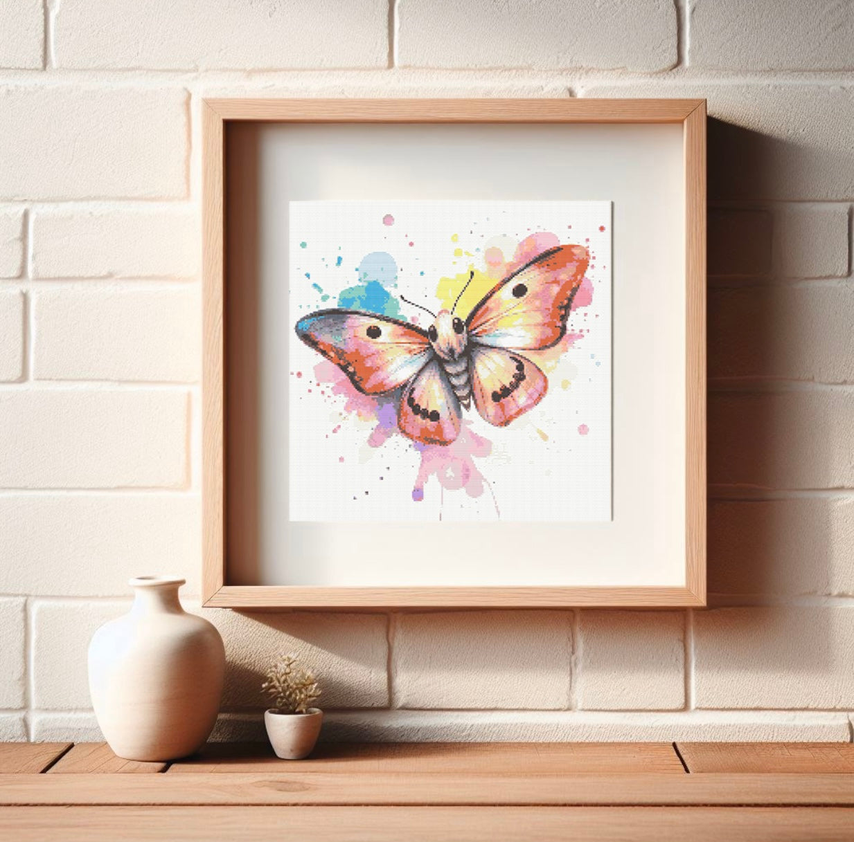 Watercolour Moth PDF Pattern | Embroidery Cross Stitch Pattern Download | Stitching | Embroidery Kits | Stitch Design | Embroidery Stitches | PDF Pattern