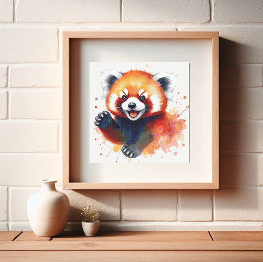 Watercolour Red Panda PDF Pattern | Embroidery Cross Stitch Pattern Download | Stitching | Embroidery Kits | Stitch Design | Embroidery Stitches | PDF Pattern