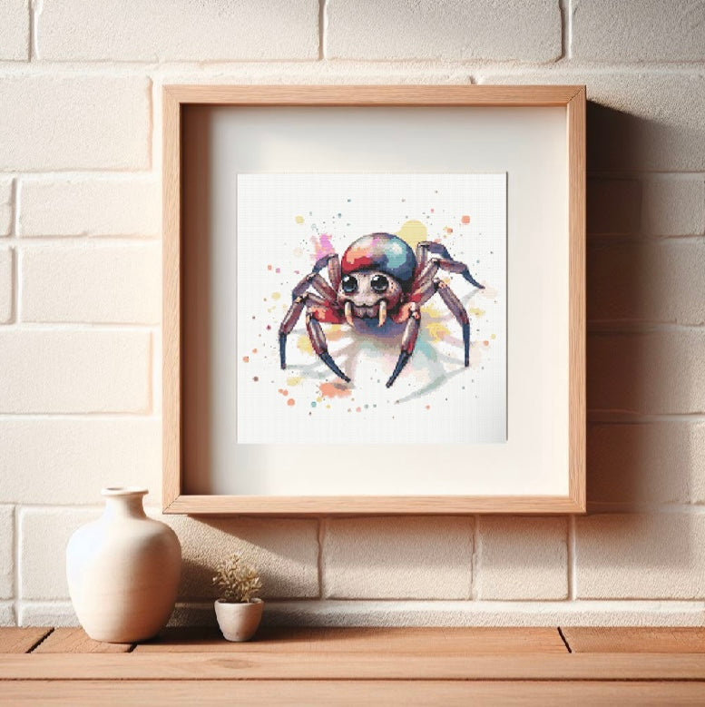 Watercolour Spider PDF Pattern | Embroidery Cross Stitch Pattern Download | Stitching | Embroidery Kits | Stitch Design | Embroidery Stitches | PDF Pattern